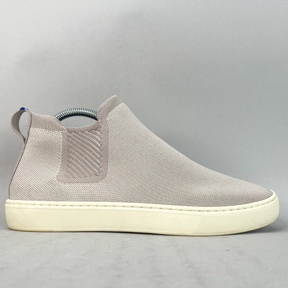 Rothys Womens‎ 10.5 The Chelsea Boots Beige Knit Sneaker Shoes Booties Pull On